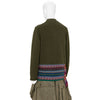 CARDIGAN WITH ASYMMETRY PARTS OLIVE MULTI