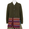 CARDIGAN WITH ASYMMETRY PARTS OLIVE MULTI