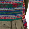 CARDIGAN WITH ASYMMETRY PARTS OLIVE MULTI