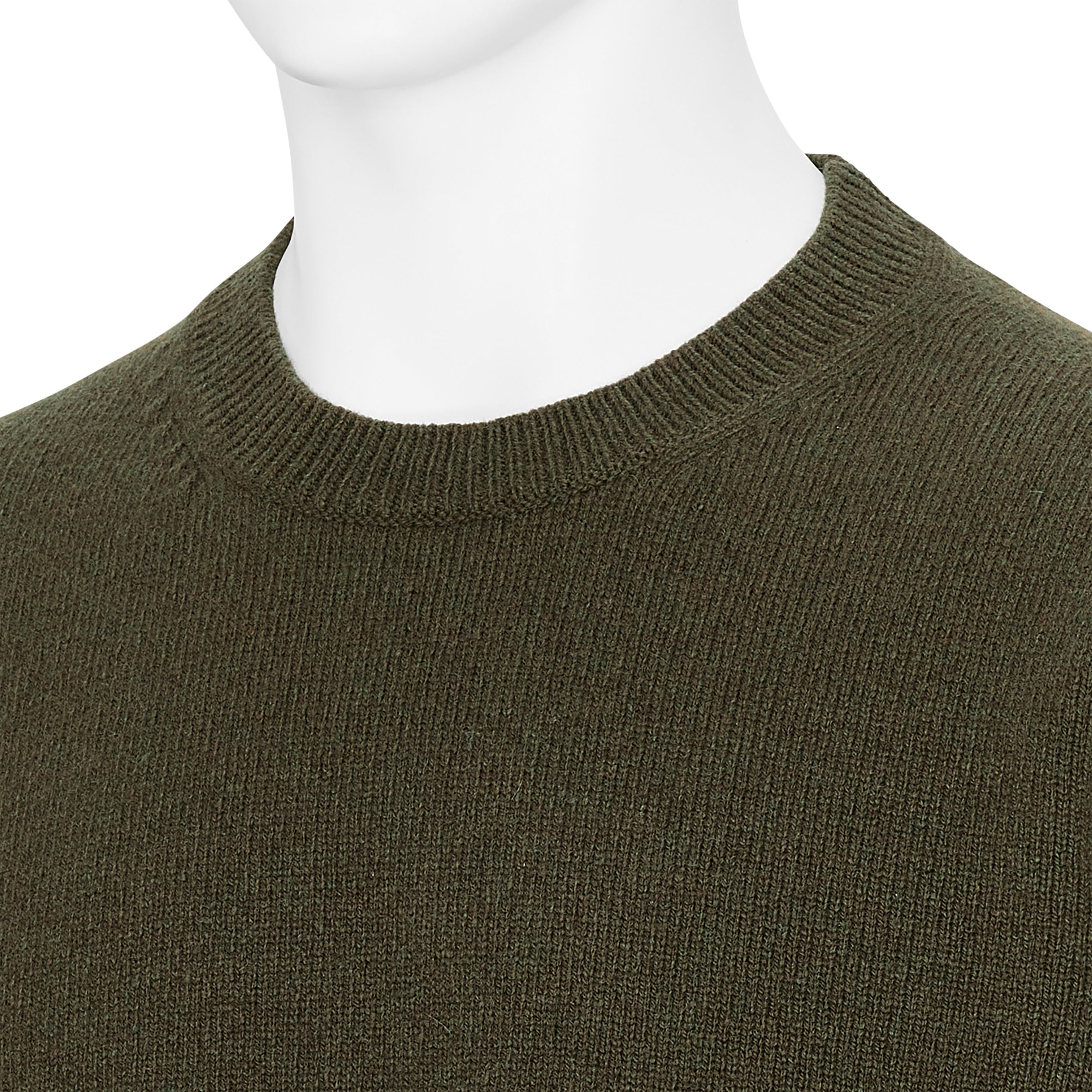 CREW NECK KNIT WITH ASYMMETRY PARTS OLIVE MULTI