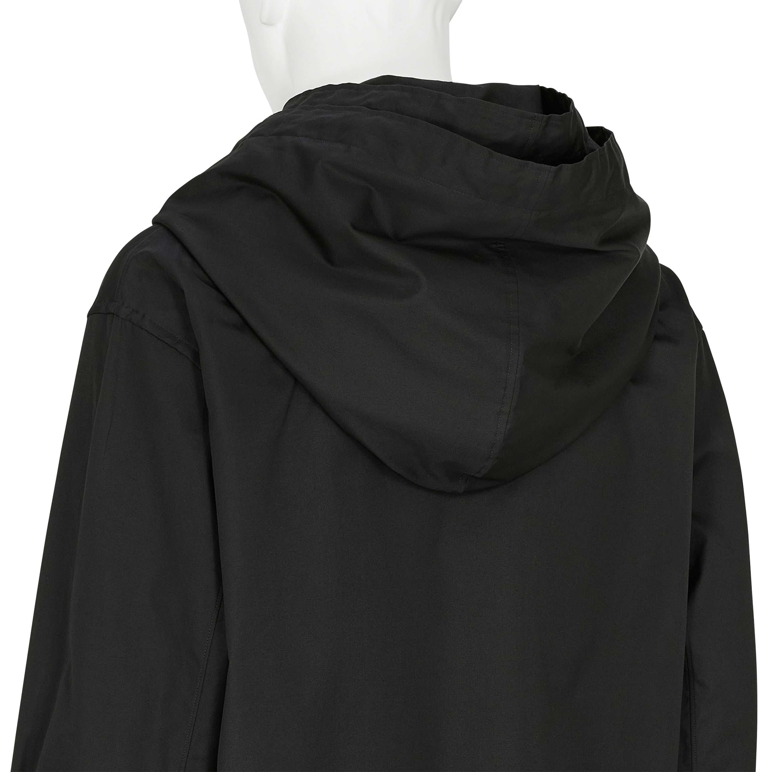 DOUBLE LAYERED HOOD SHIRT BLACK - COMME des GARÇONS HOMME PLUS