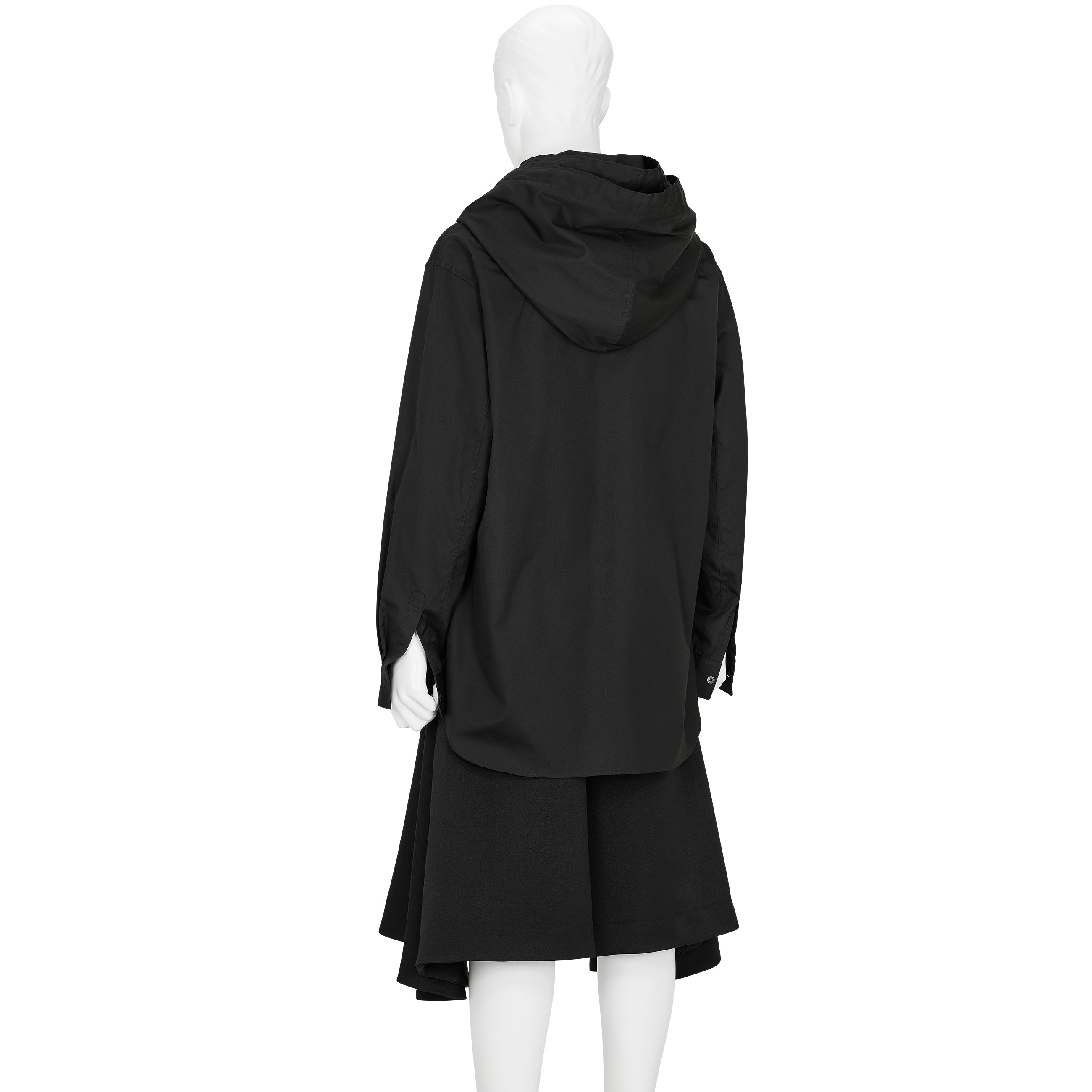 COMME des GARCONS HOMME PLUS ダブルフーディーシャツ DOUBLE LAYERED HOOD SHIRT BLACK - COMME des GARÇONS HOMME PLUS