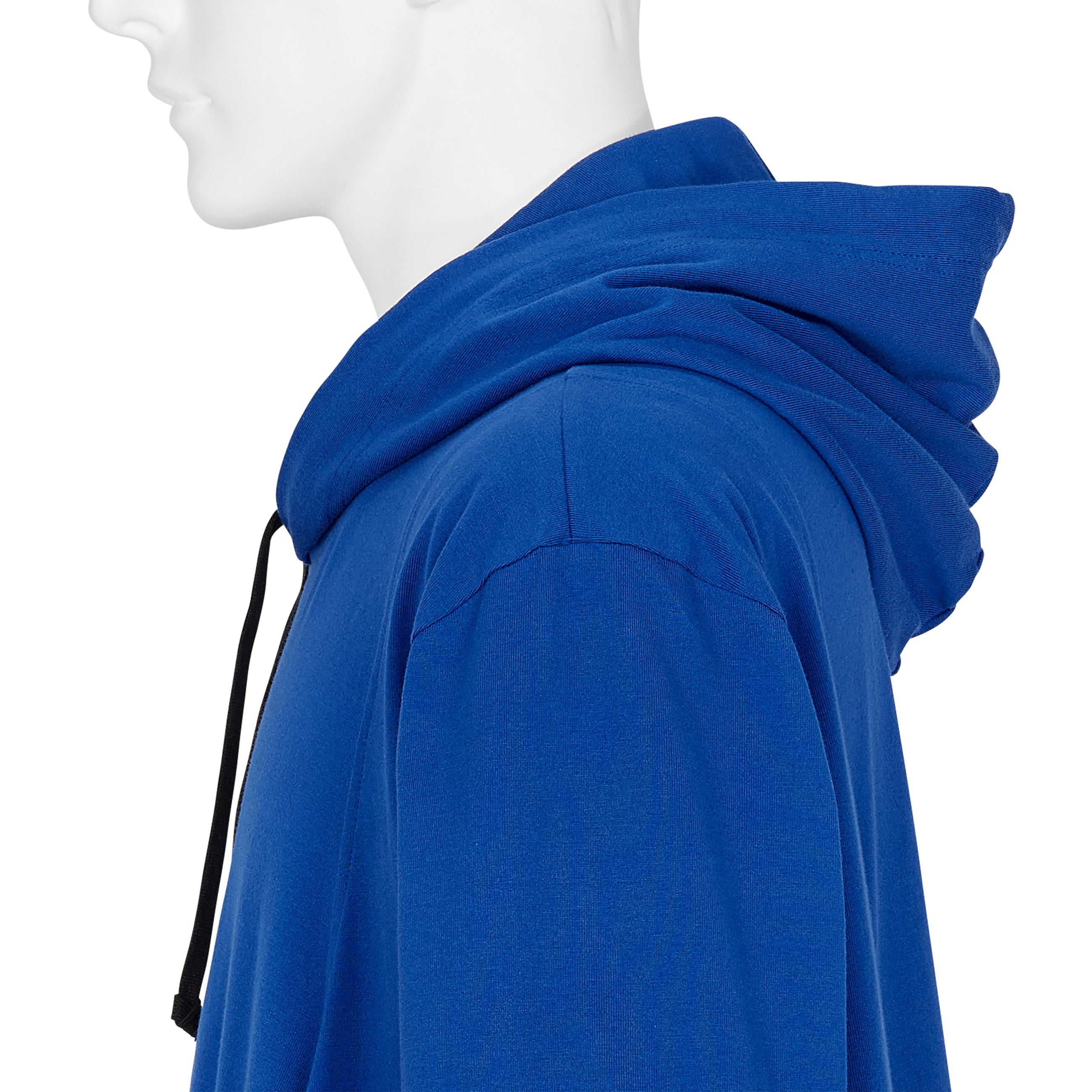 COTTON L/S TEE SHIRT WITH HOOD BLUE