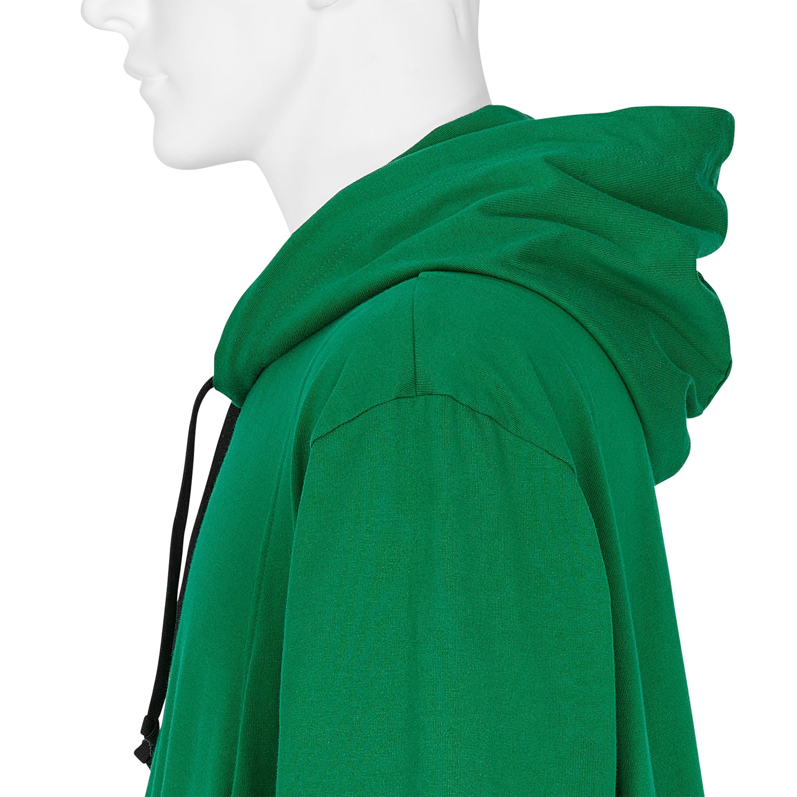 COTTON L/S TEE SHIRT WITH HOOD GREEN