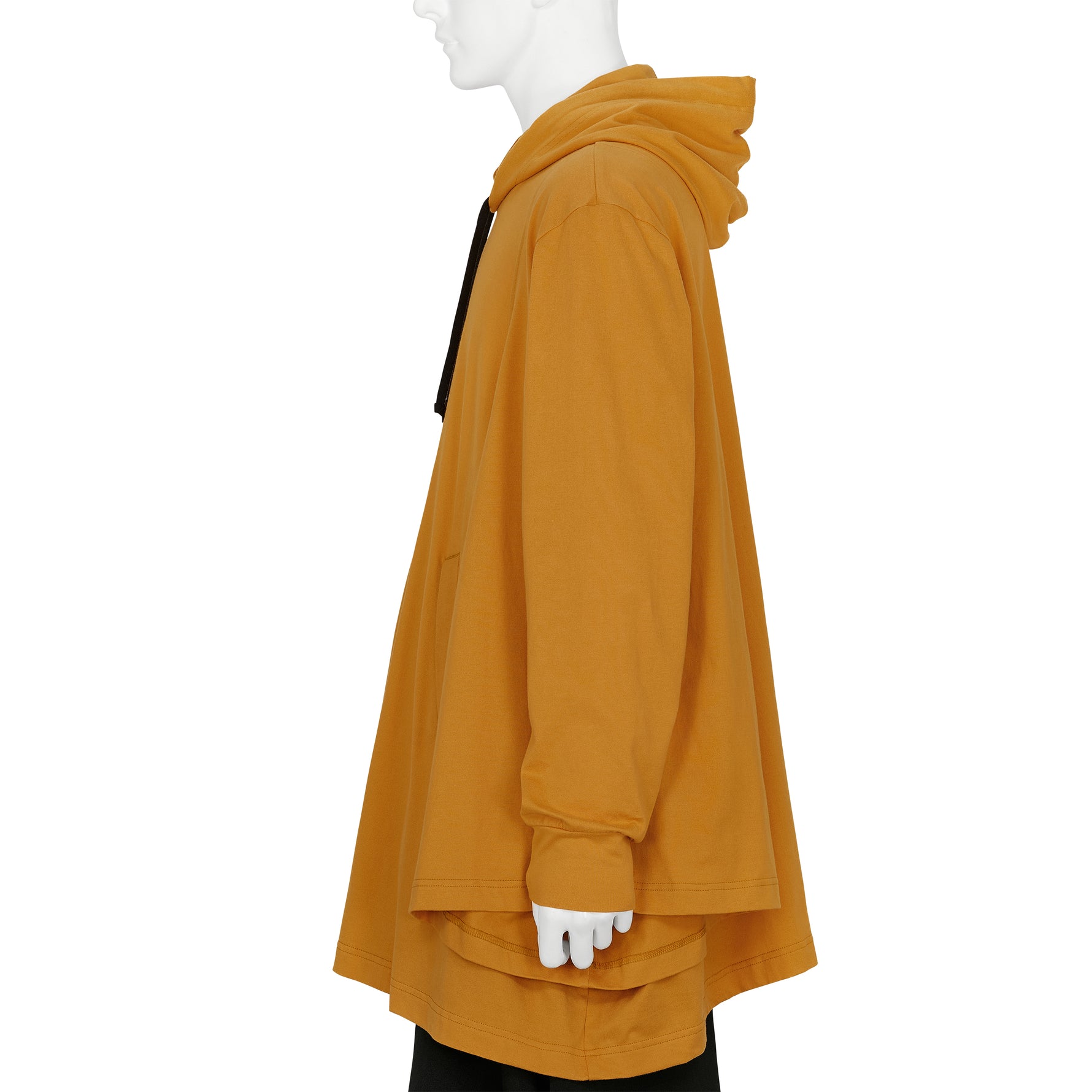 COTTON L/S TEE SHIRT WITH HOOD ORANGE