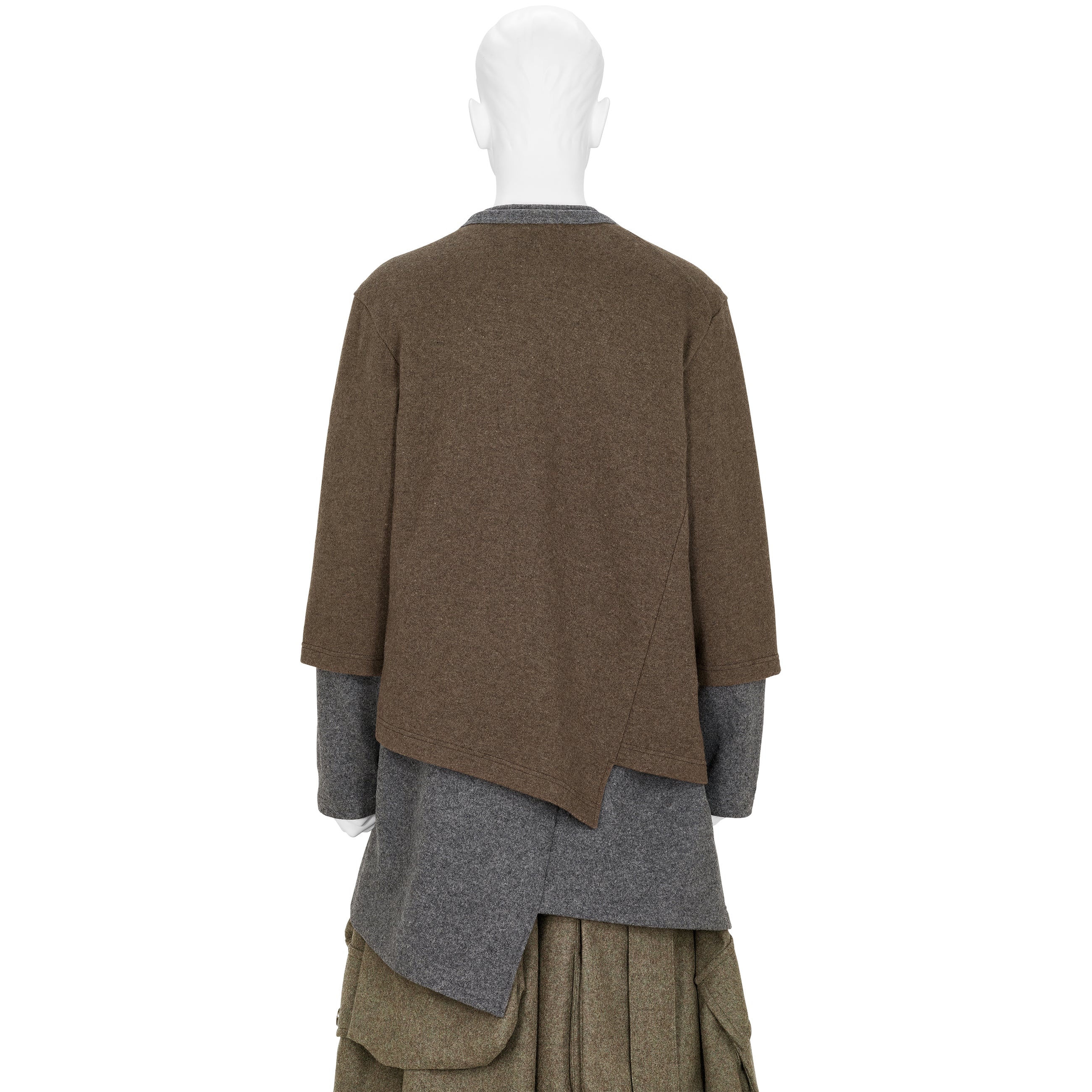 LAYER KNIT BROWN GREY