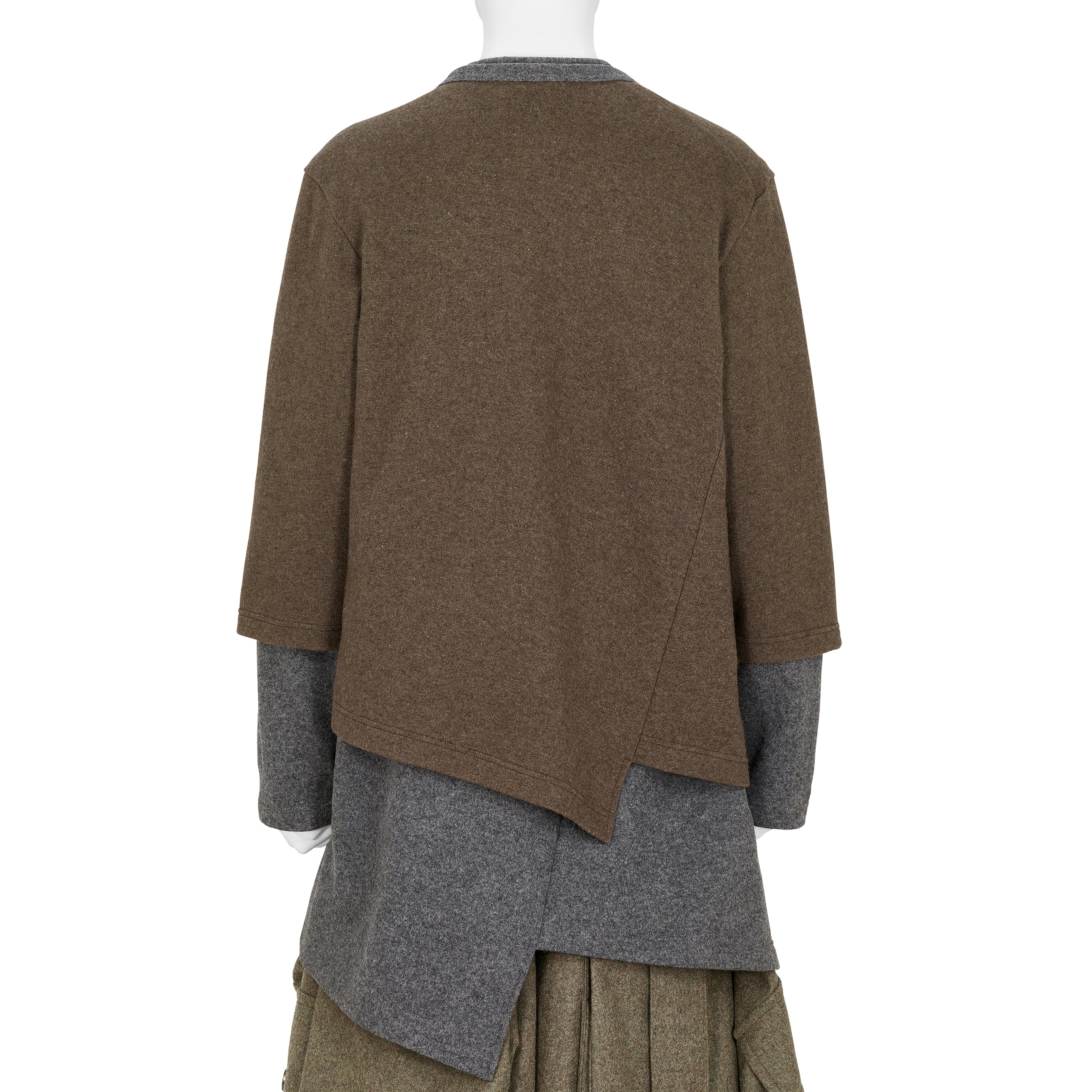 LAYER KNIT BROWN GREY