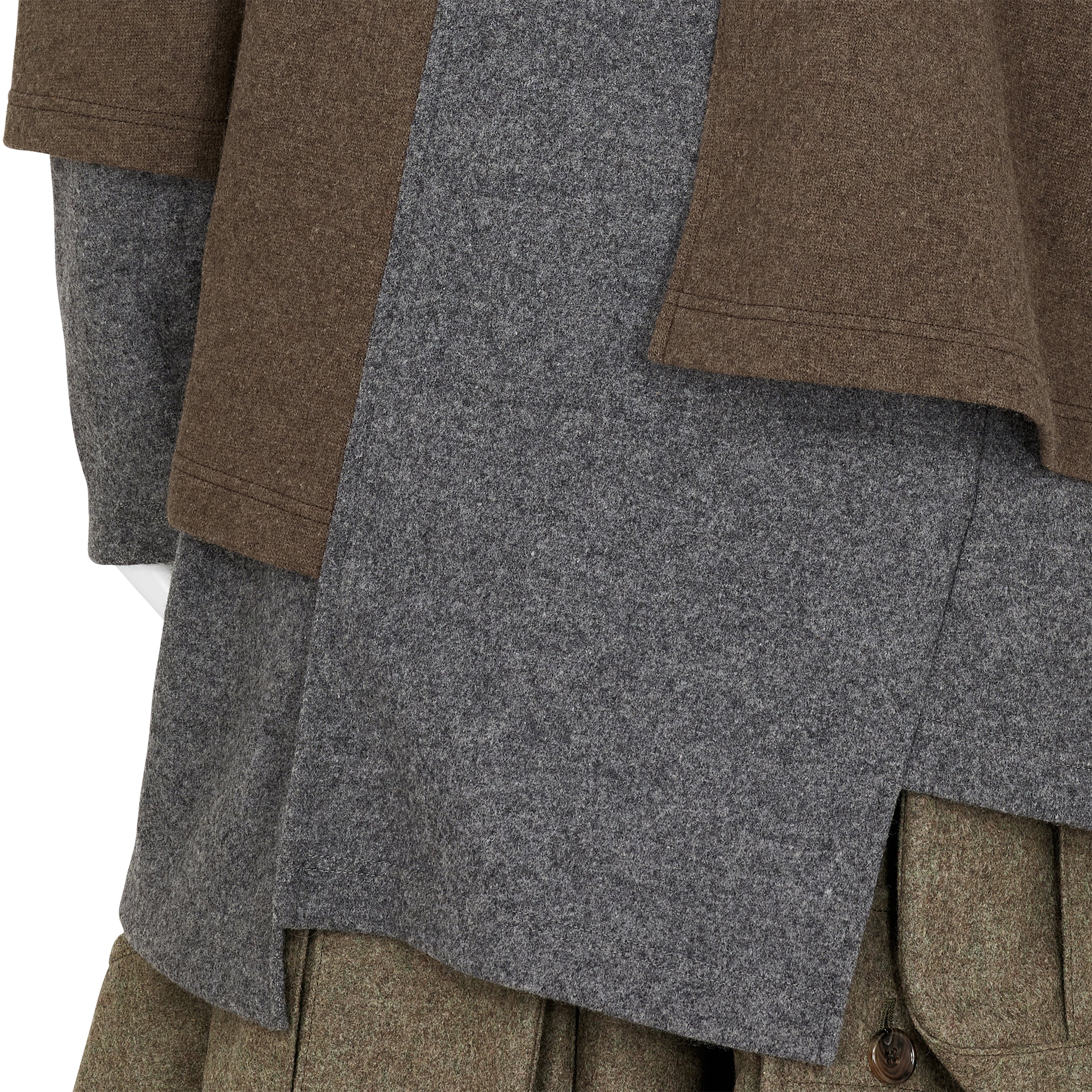 LAYER KNIT BROWN GREY