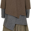 LAYER KNIT BROWN GREY