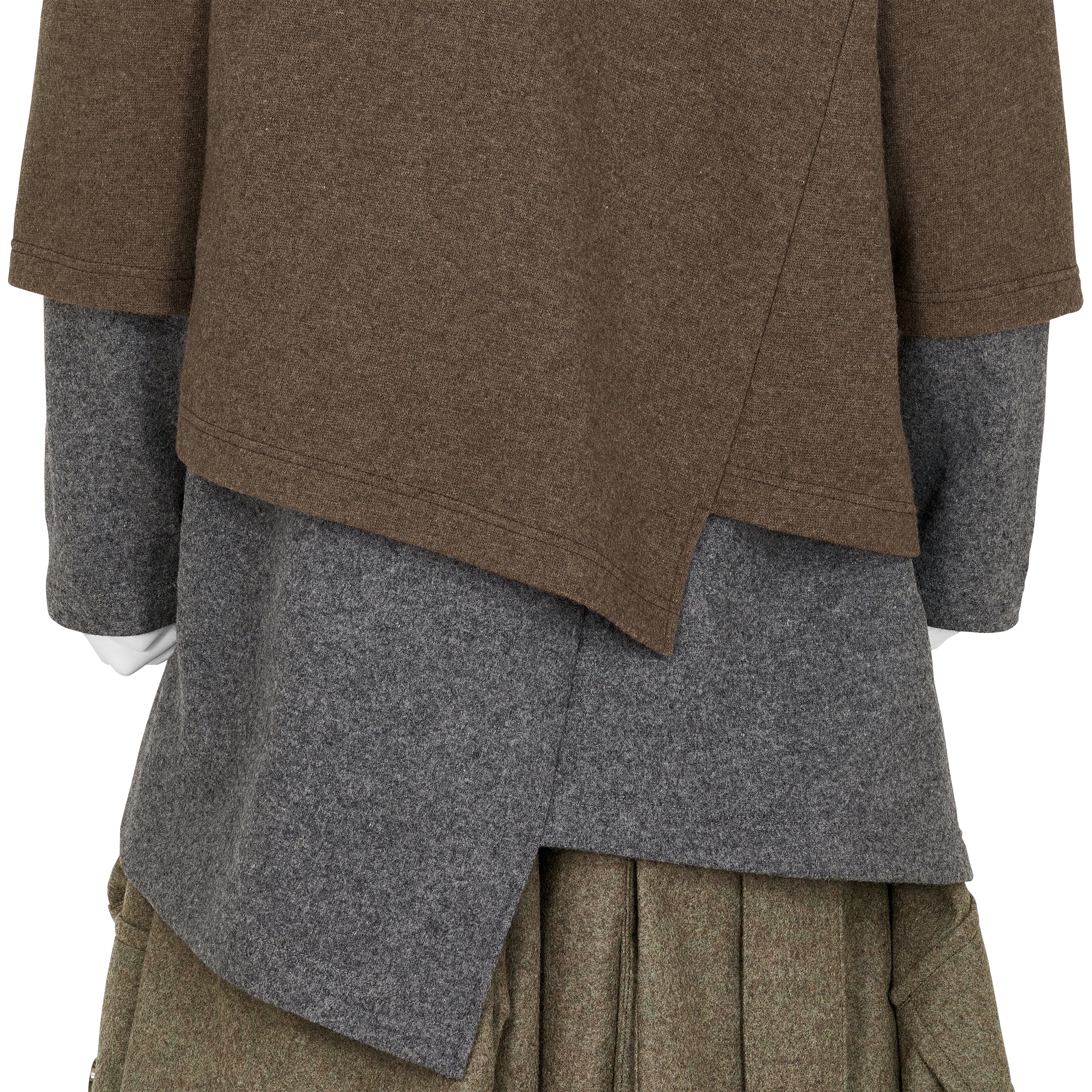 LAYER KNIT BROWN GREY