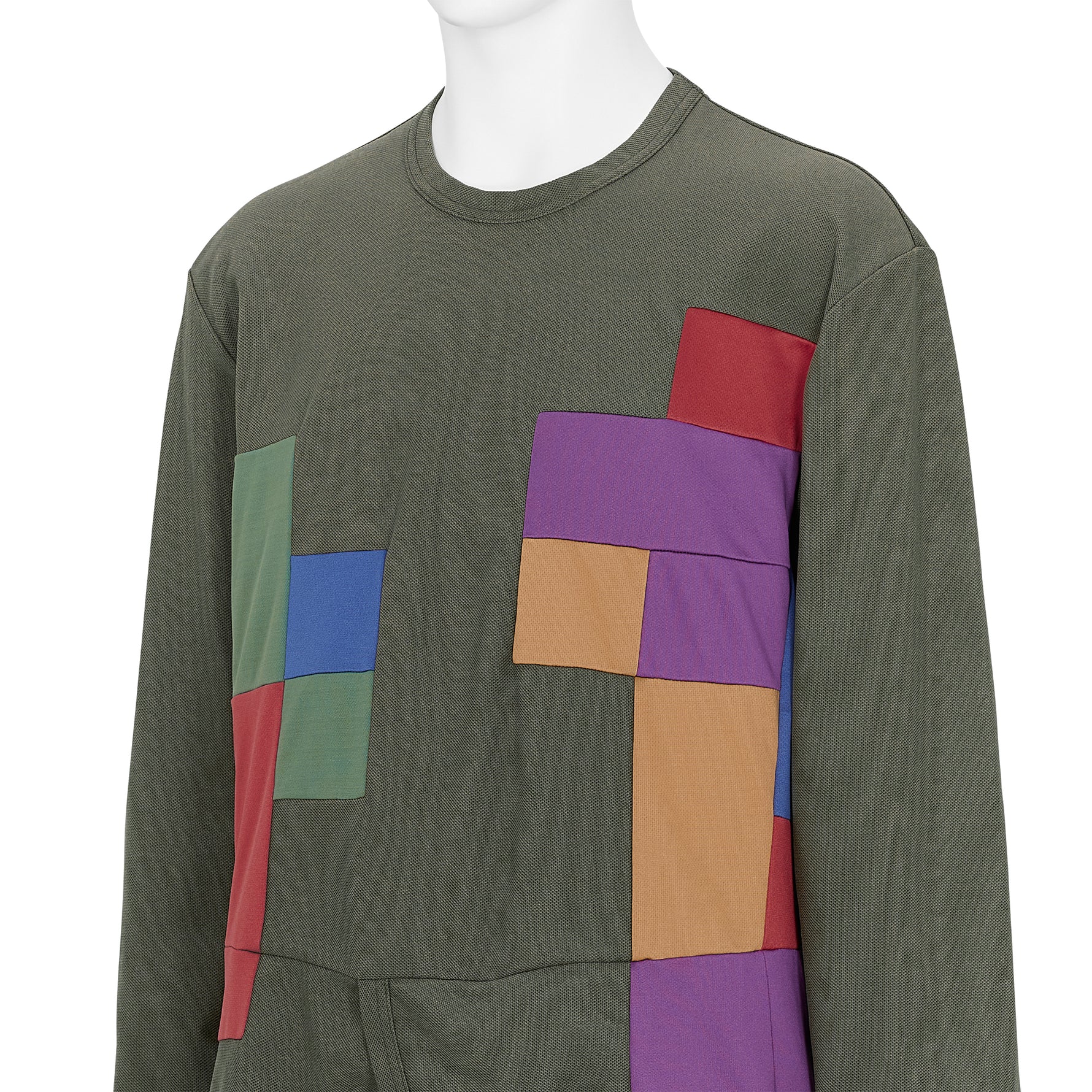 POLYESTER SWALLOWTAIL TEE SAGE GREEN