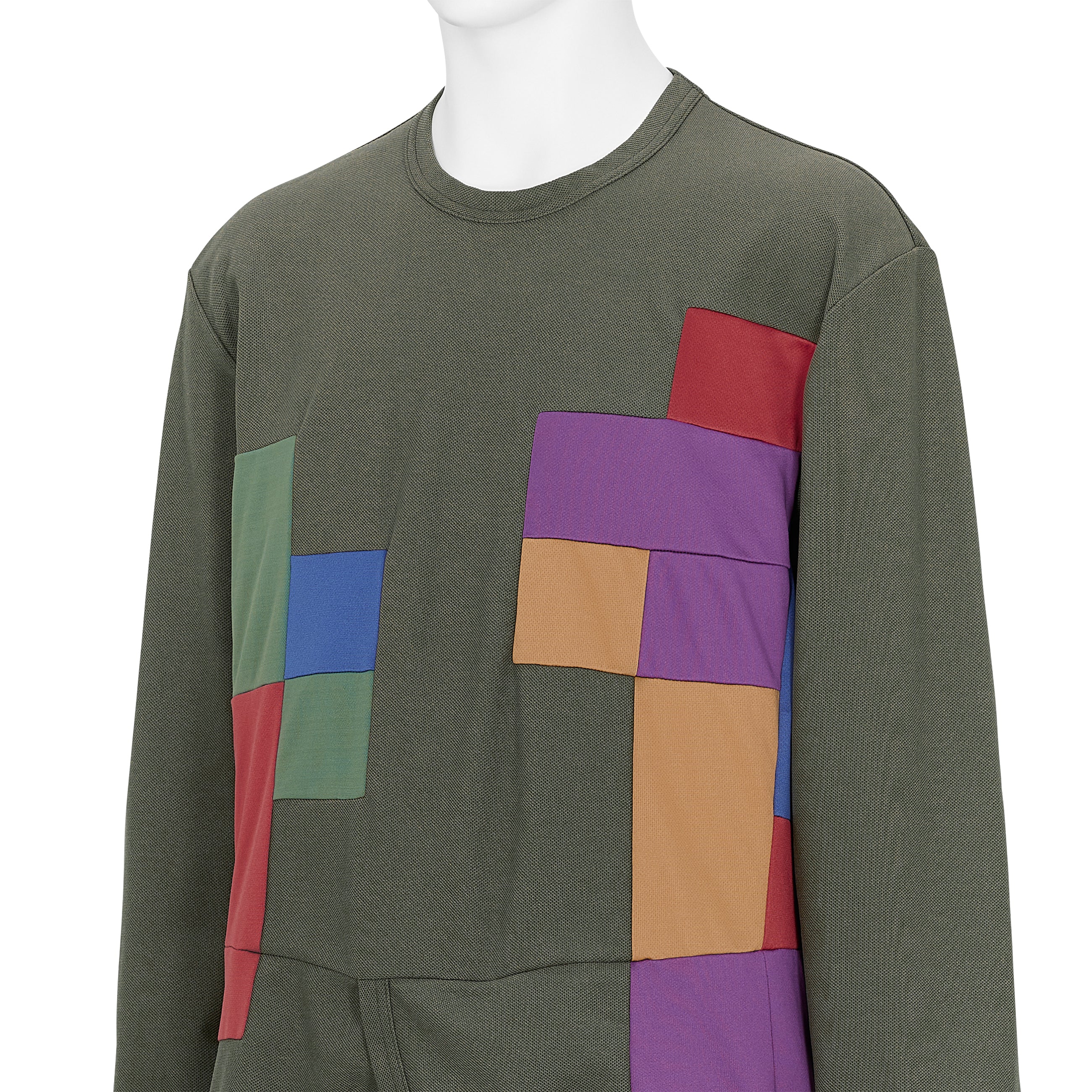 POLYESTER SWALLOWTAIL TEE SAGE GREEN