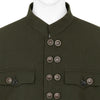 MIX CUT AWAY COAT DARK OLIVE