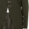 MIX CUT AWAY COAT DARK OLIVE