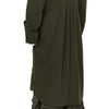 MIX CUT AWAY COAT DARK OLIVE