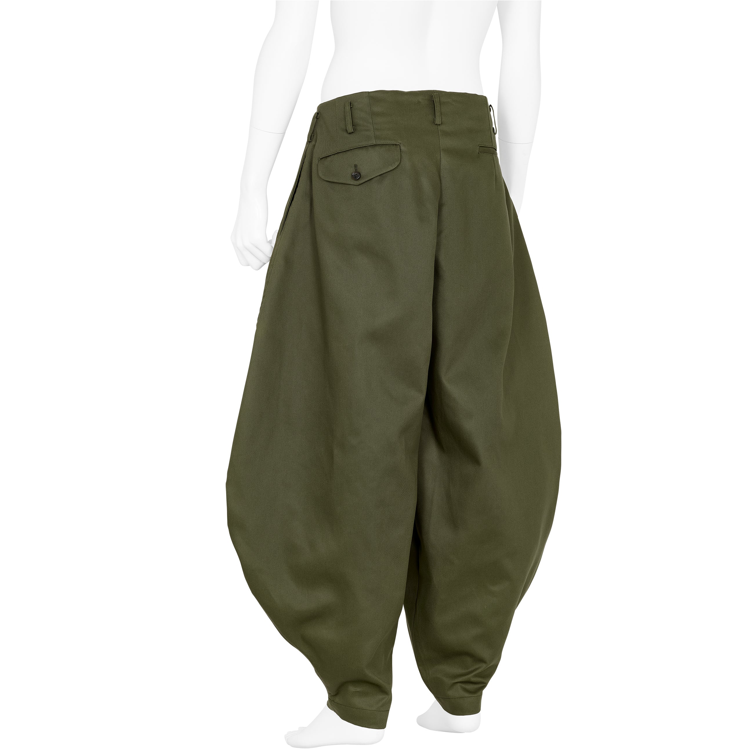 COTTON CHINO JODHPURS PANTS OLIVE - COMME des GARÇONS HOMME