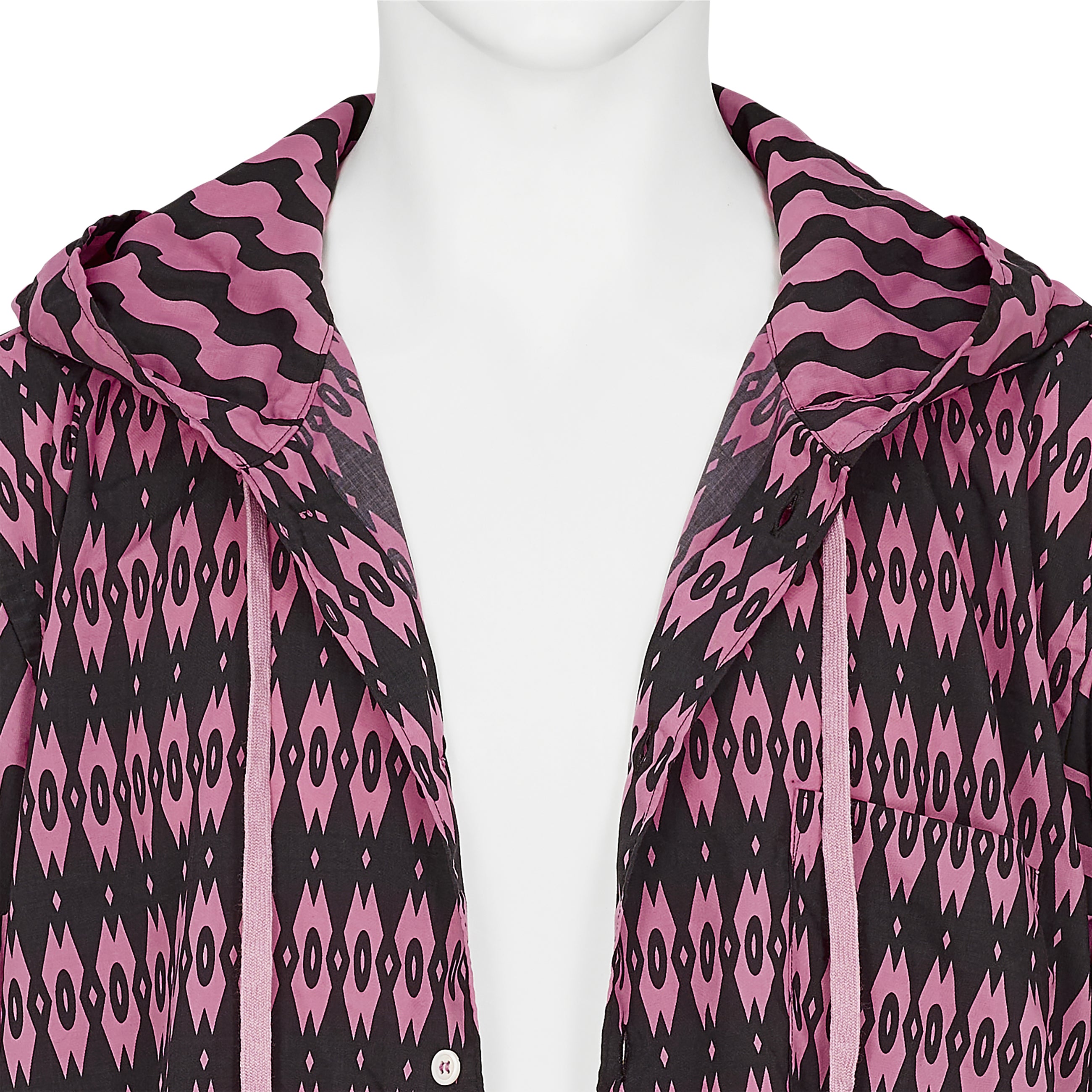 POLYESTER SHIRT WITH HOOD PINK