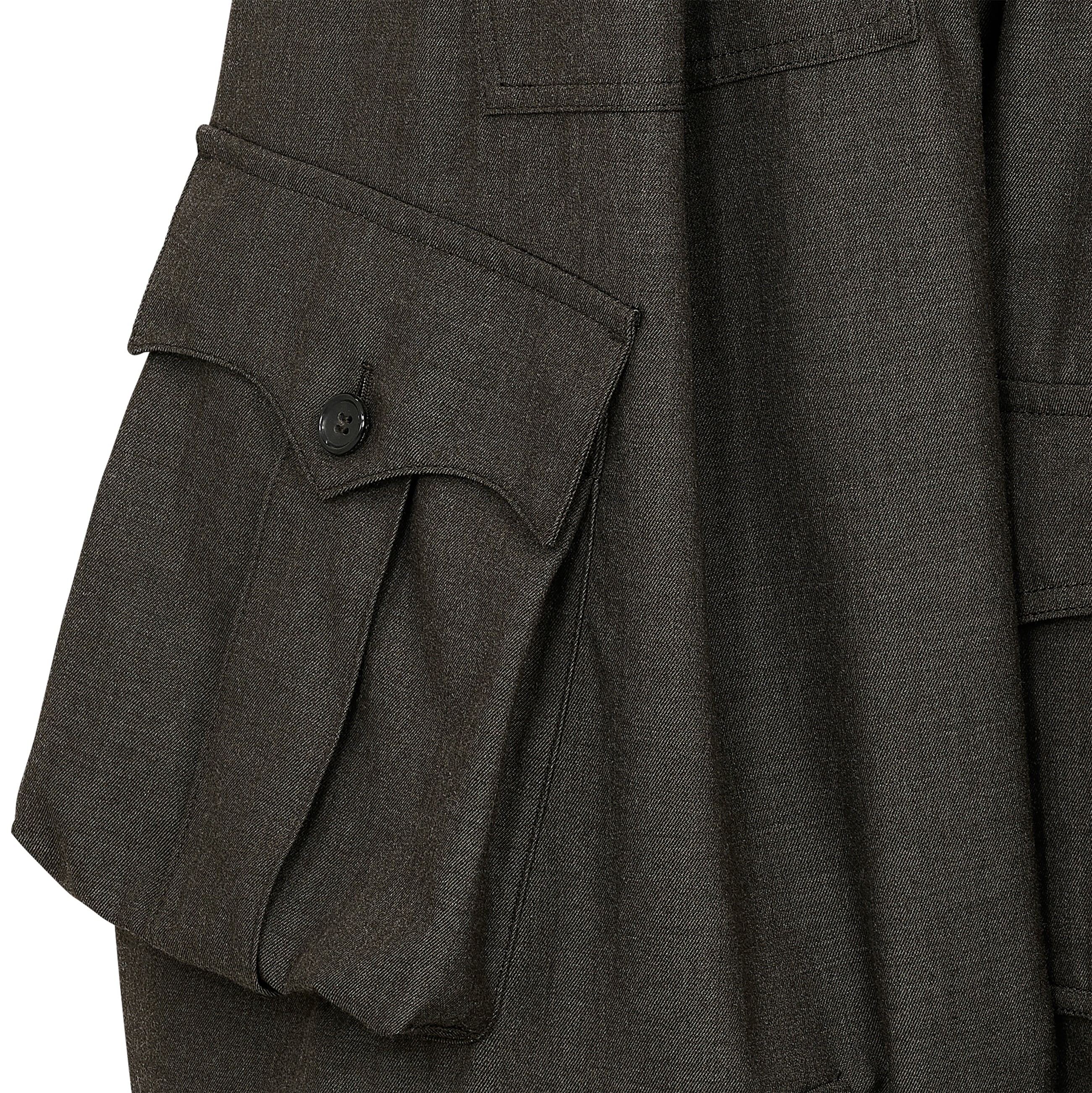 WOOL JODHPURS PANTS WITH POCKET GREY GREEN