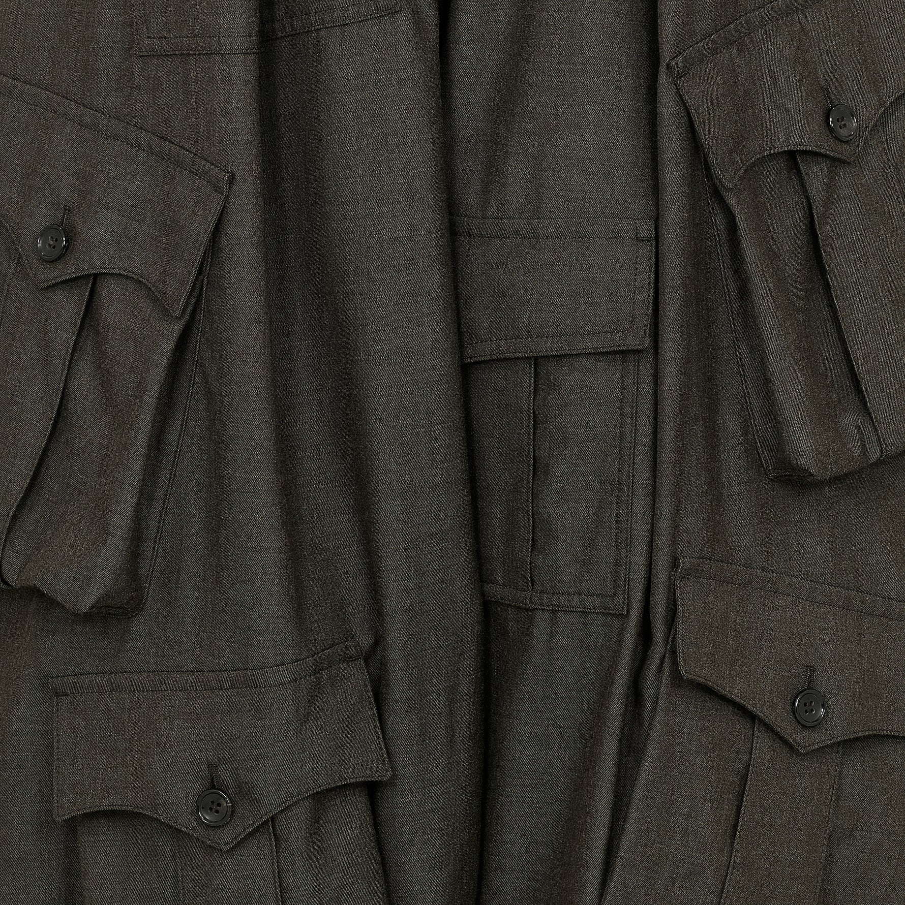 WOOL JODHPURS PANTS WITH POCKET GREY GREEN