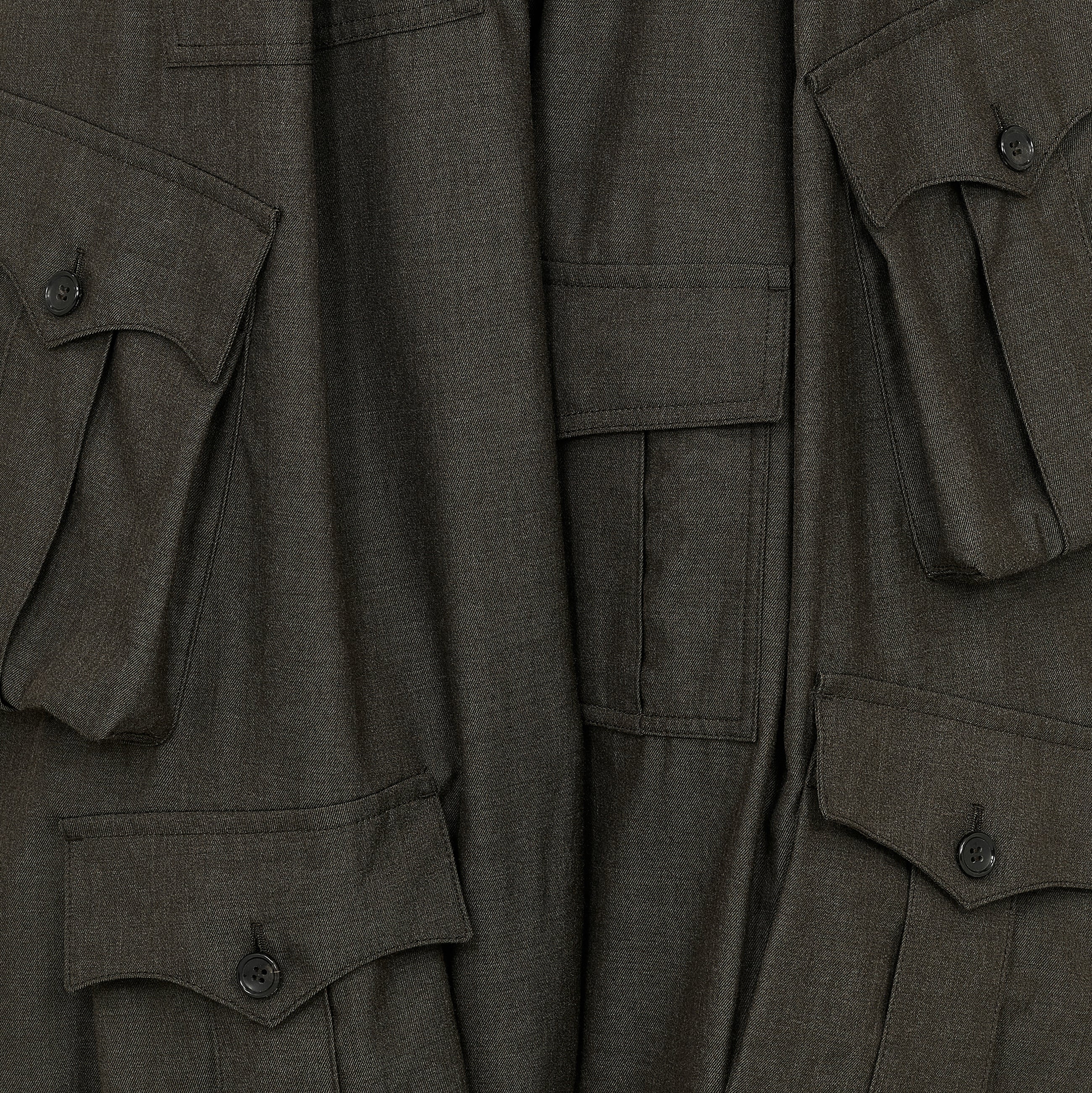 WOOL JODHPURS PANTS WITH POCKET GREY GREEN