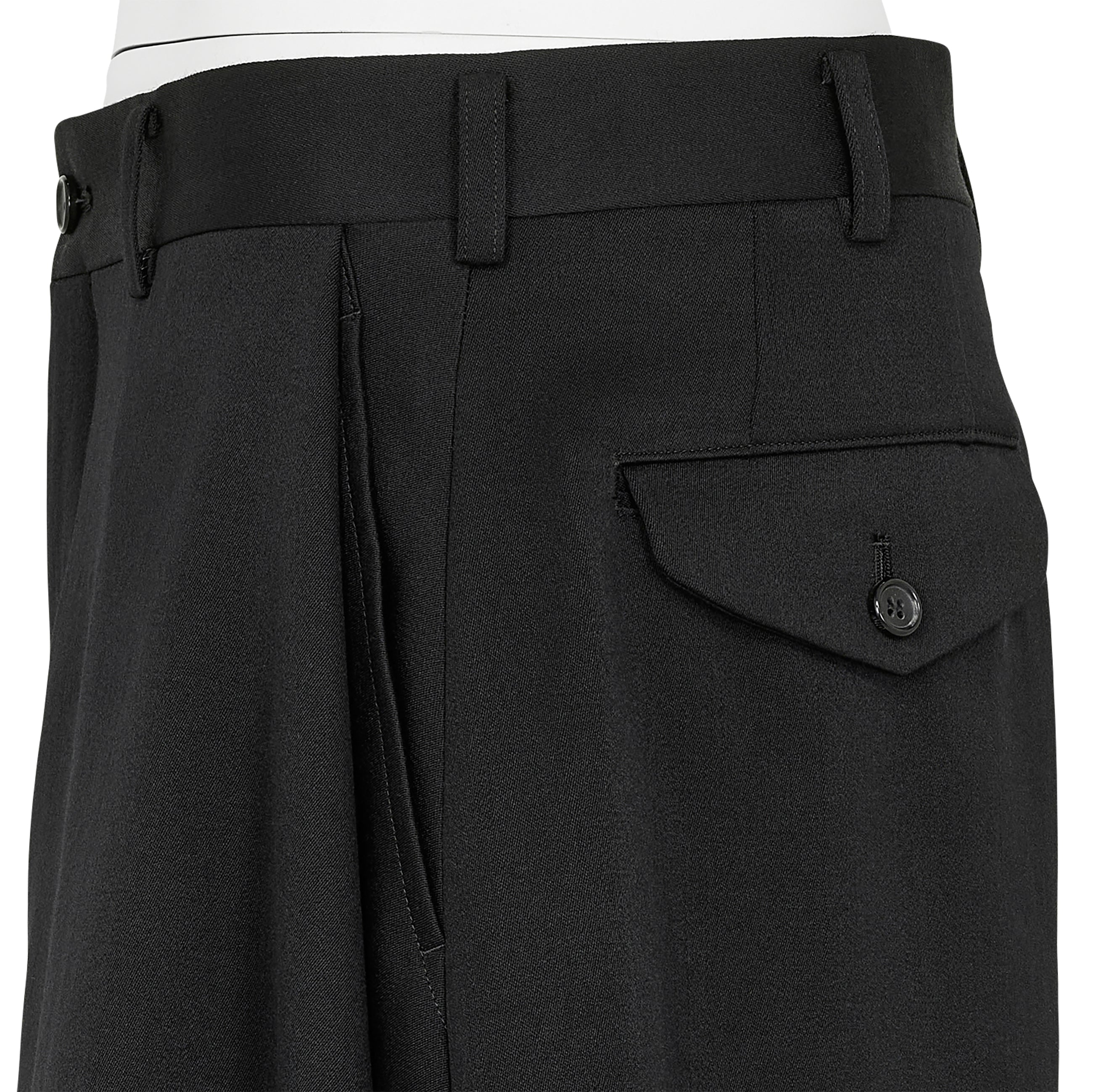 WOOL SATIN SHORTS BLACK - COMME des GARÇONS HOMME PLUS(コム デ