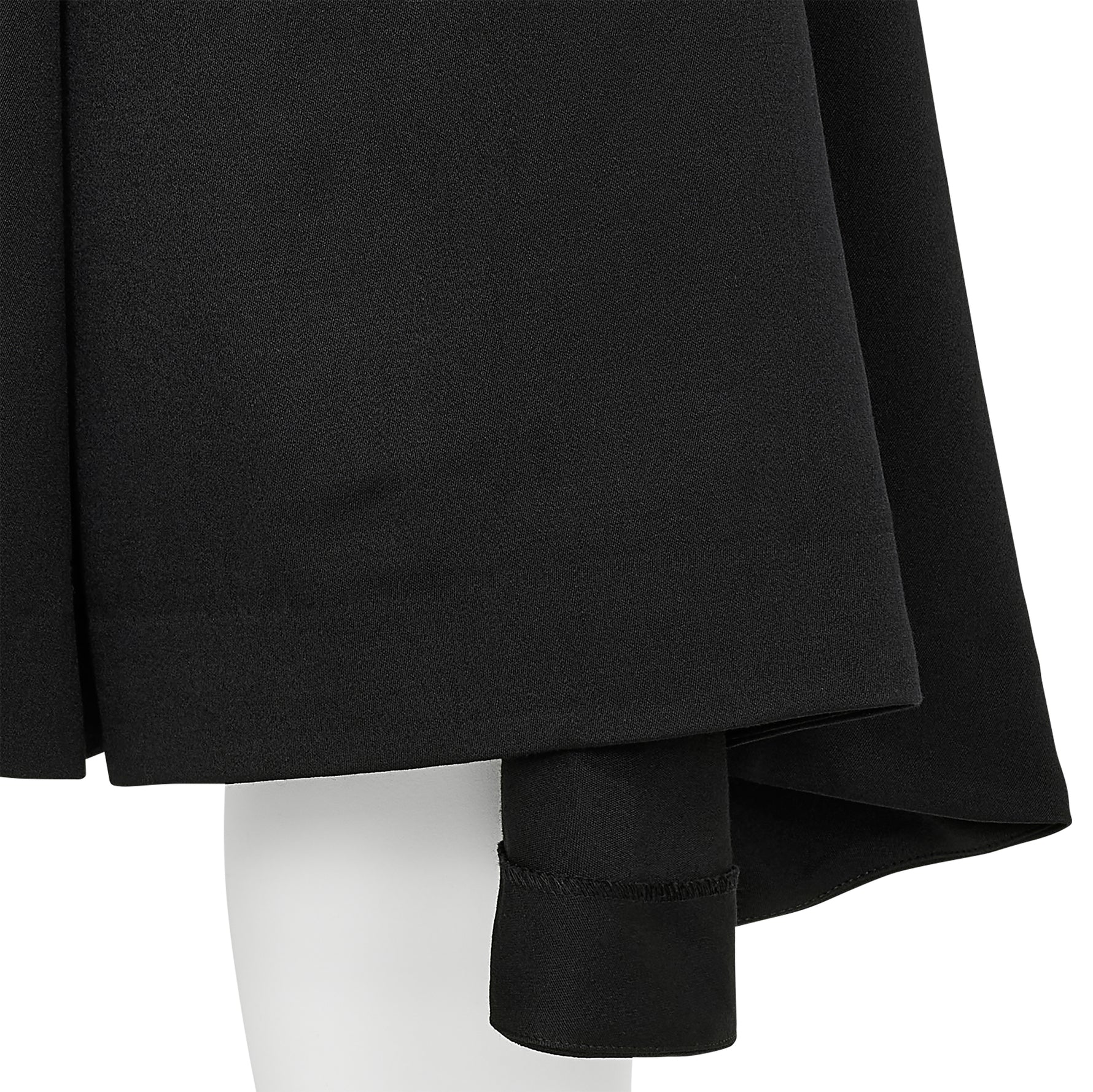 WOOL SATIN SHORTS BLACK