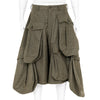 WIDE SHORTS WITH POCKET KHAKI GREEN