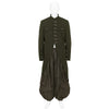 MIX CUT AWAY COAT DARK OLIVE
