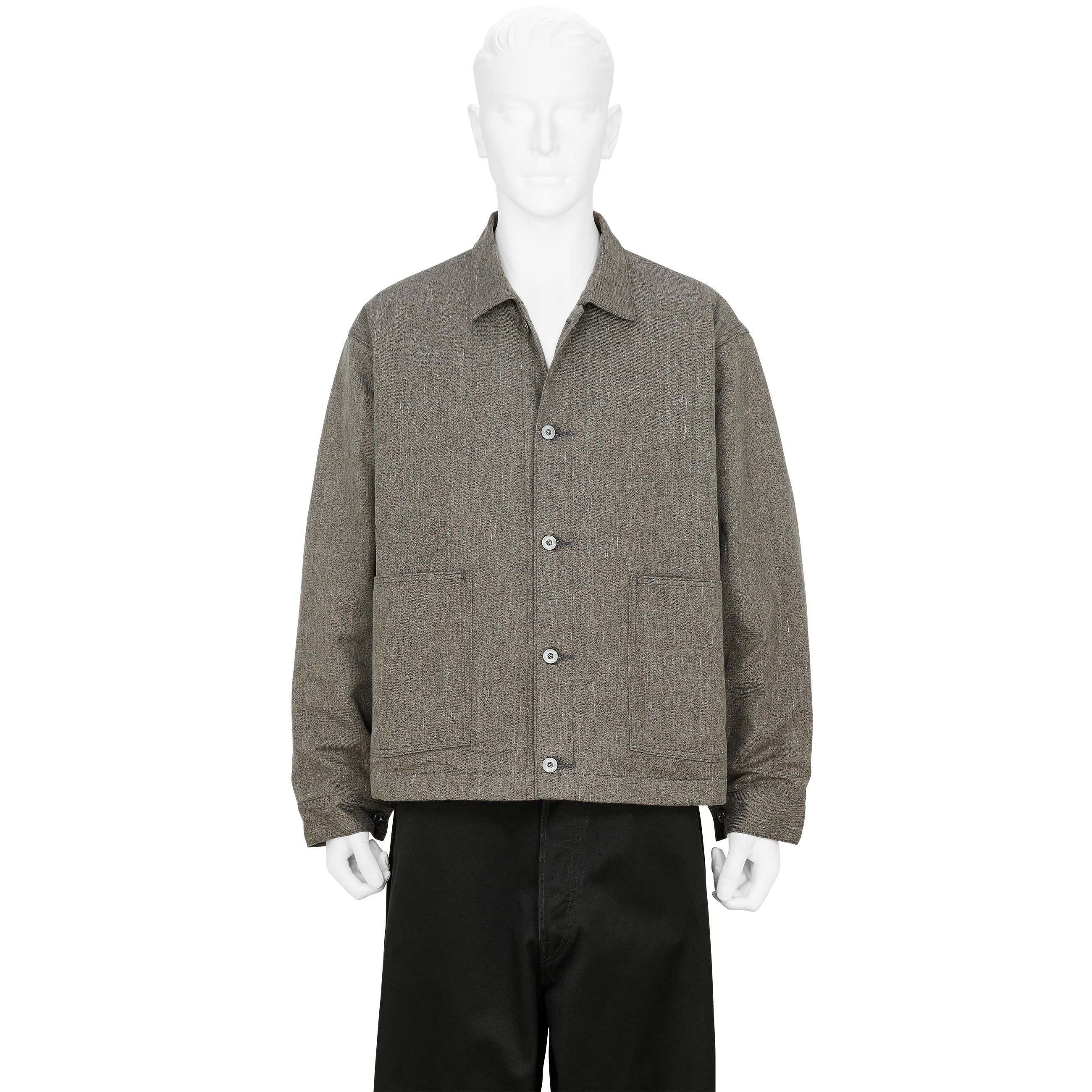 LOT.303 COVERALL JACKET WITH BLANKET LINING MELANGE CHARCOAL - T.T
