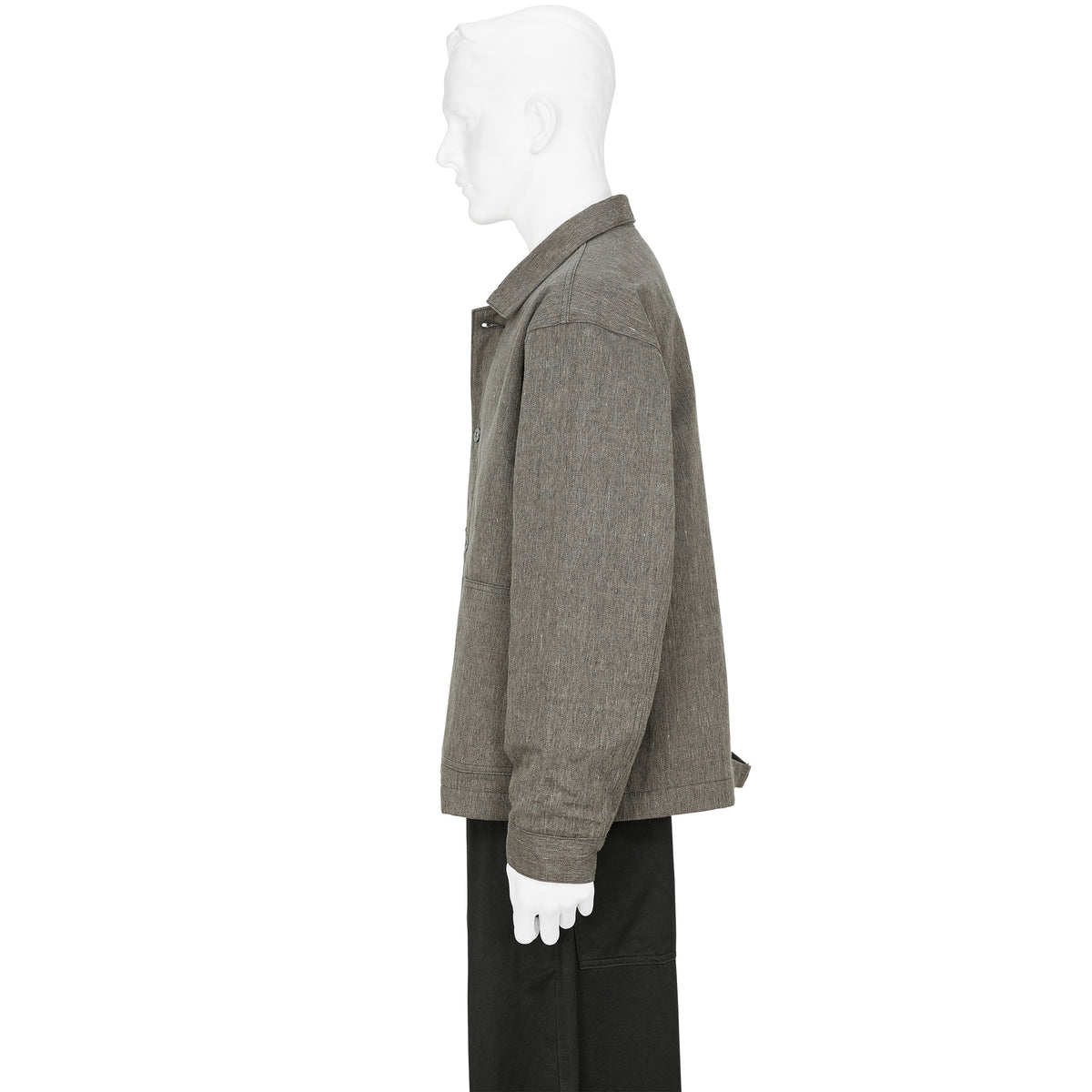 LOT.303 COVERALL JACKET WITH BLANKET LINING MELANGE CHARCOAL