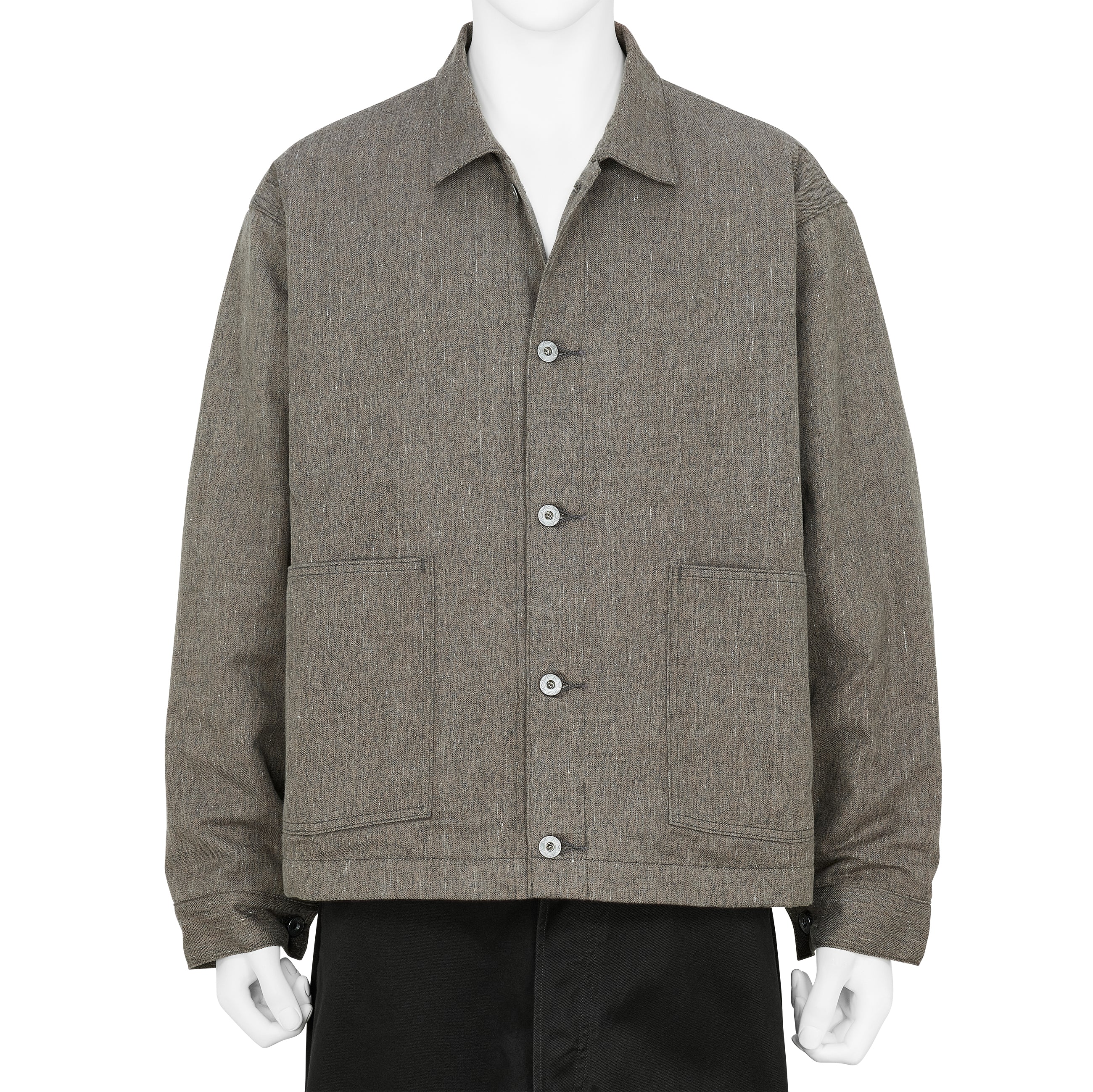 LOT.303 COVERALL JACKET WITH BLANKET LINING MELANGE CHARCOAL - T.T