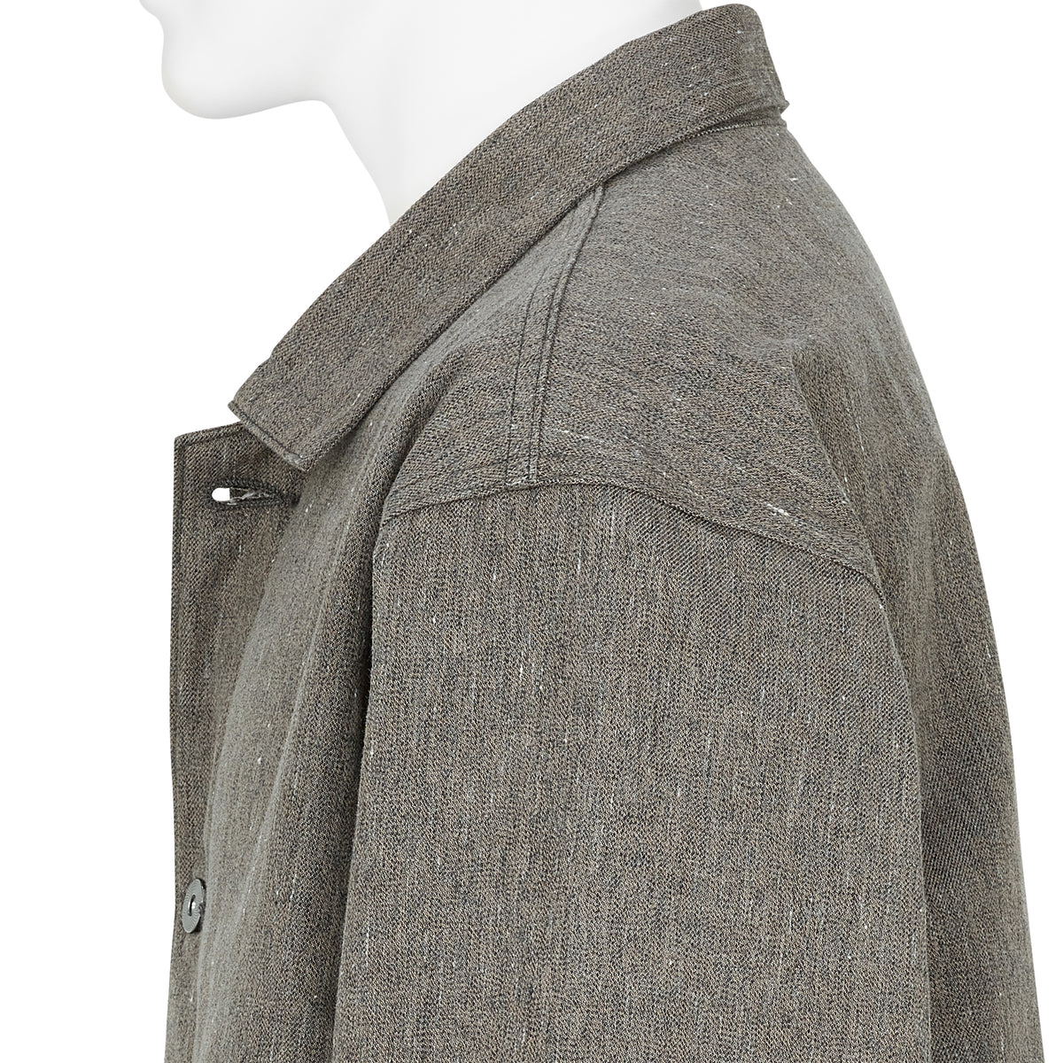 LOT.303 COVERALL JACKET WITH BLANKET LINING MELANGE CHARCOAL