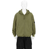 DIAGONAL RAISED FLEECE MIXED FULL ZIP HOODED SWEAT ELMWOOD GREEN