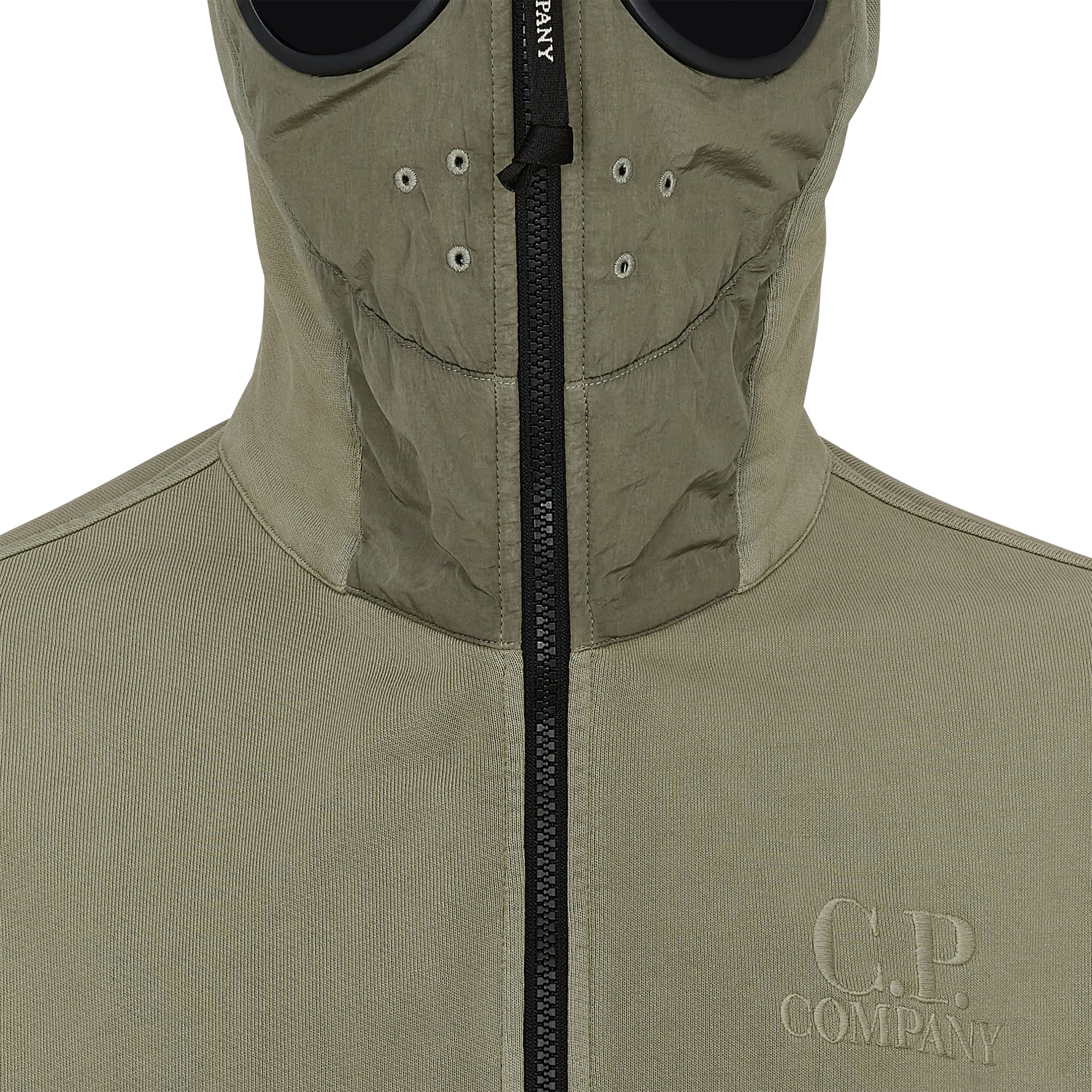 DIAGONAL RAISED FLEECE EXPLORER HOODY OLIVE
