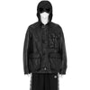 LEATHER GOGGLE JACKET BLACK