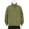 DIAGONAL RAISED FLEECE HALF ZIP SWEAT ELMWOOD GREEN