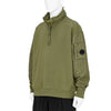 DIAGONAL RAISED FLEECE HALF ZIP SWEAT ELMWOOD GREEN