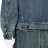 ZIP UP DENIM JACKET DAMAGED INDIGO