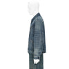 ZIP UP DENIM JACKET DAMAGED INDIGO