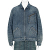 ZIP UP DENIM JACKET DAMAGED INDIGO