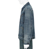 ZIP UP DENIM JACKET DAMAGED INDIGO