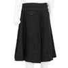 DIAGONAL POLYESTER SHORTS BLACK