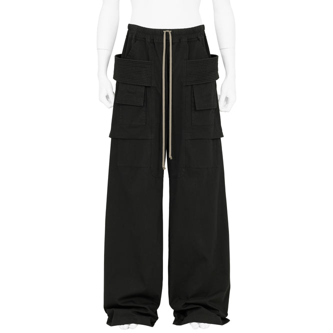 DRAWSTRINGS CREATCH WIDE CARGO PANT BLACK