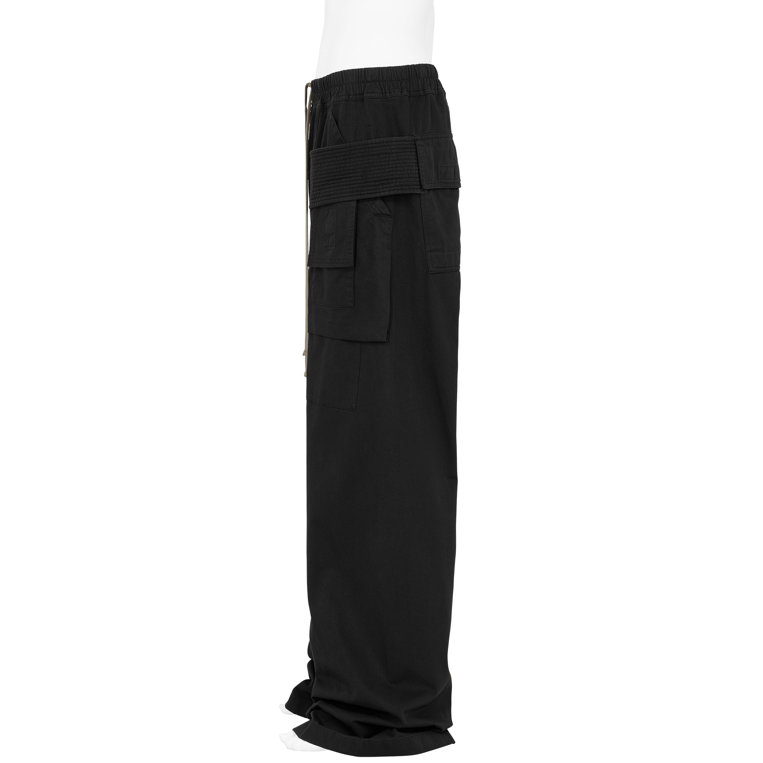 DRAWSTRINGS CREATCH WIDE CARGO PANT BLACK - RICK OWENS DRKSHDW