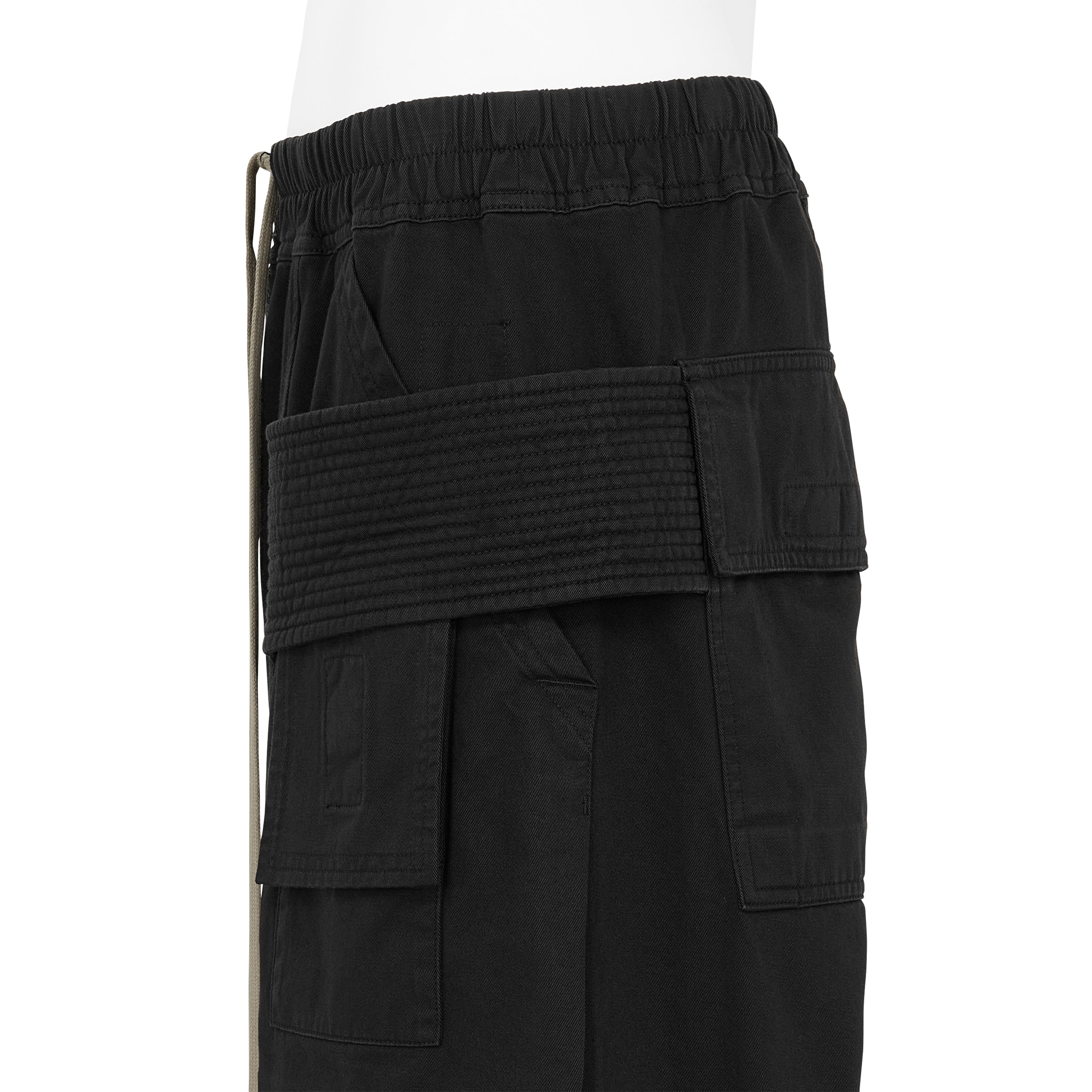 DRAWSTRINGS CREATCH WIDE CARGO PANT BLACK - RICK OWENS DRKSHDW
