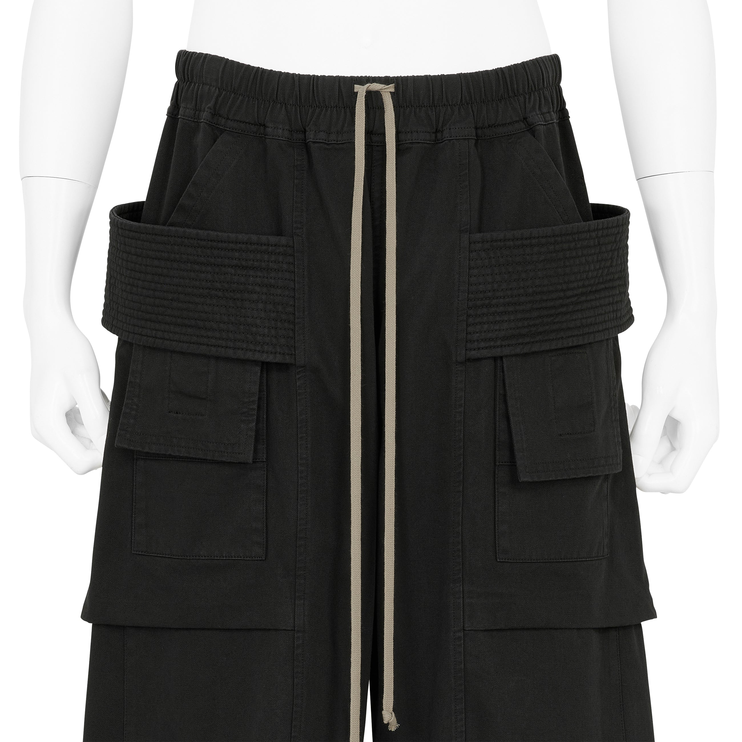 DRAWSTRINGS CREATCH WIDE CARGO PANT TW BLACK - RICK OWENS DRKSHDW