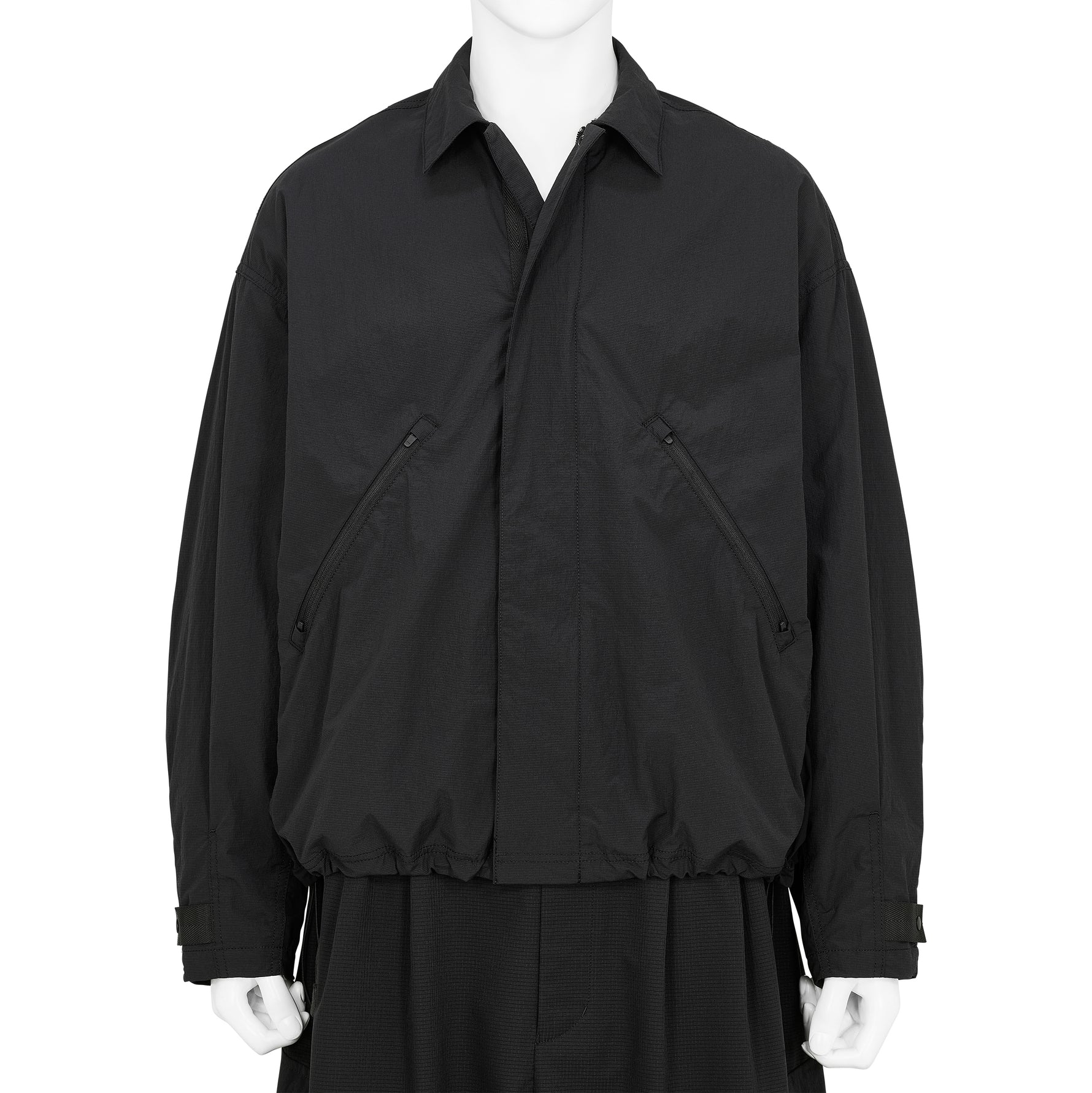 FUNCTIONAL REGULAR COLLAR BLOUSON BLACK
