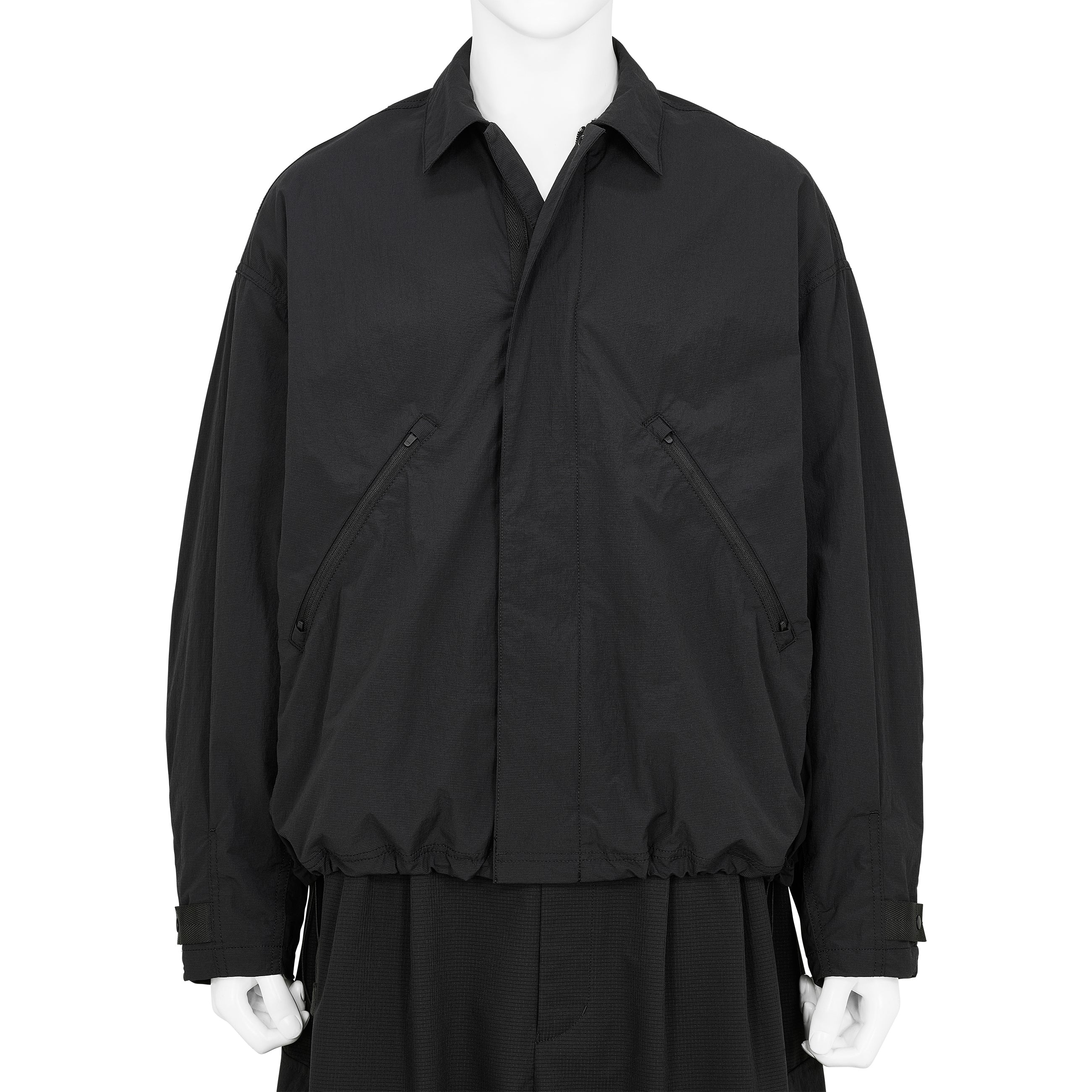 FUNCTIONAL REGULAR COLLAR BLOUSON BLACK