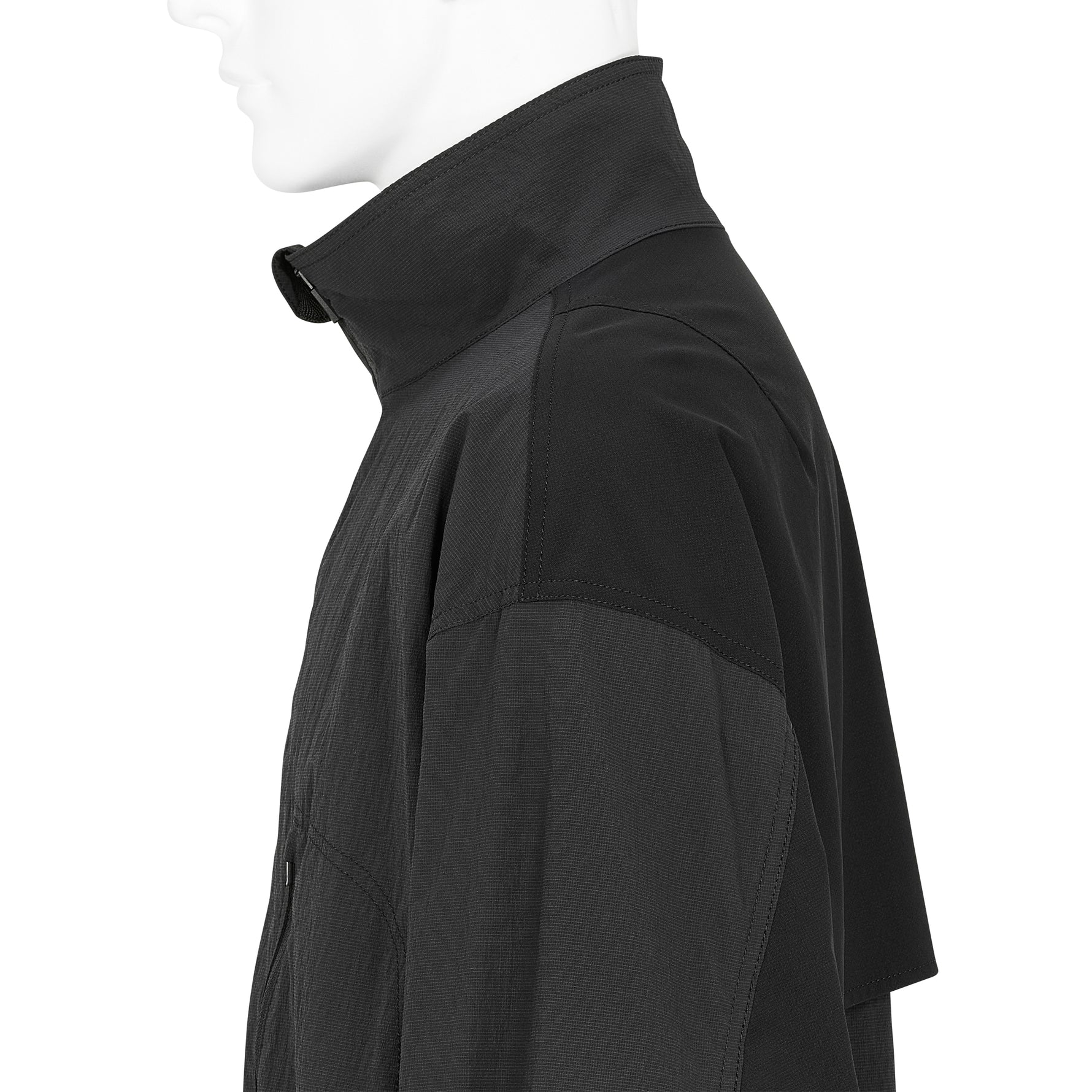 FUNCTIONAL STAND COLLAR BLOUSON BLACK