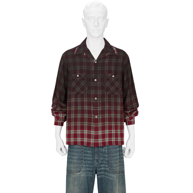 FADED CHECK SHIRT RED